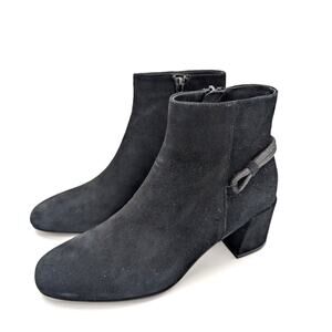 Vaneli Shermy Block Heel Ankle Boots Women's Round Toe Black Size US8.5N EU39